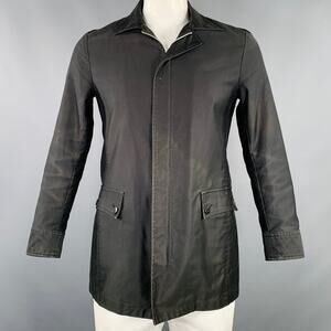 TAKEO KIKUCHI Size L Black Cotton Zip Up Coat